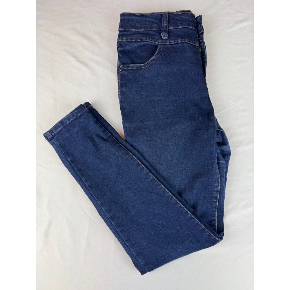 Curve Appeal Skinny Jeans Women 28 Dark Indigo Excellent High Rise Total Control